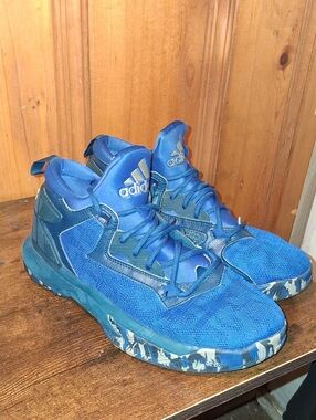 Adidas Blue Mens Sneakers with Camouflage Sole